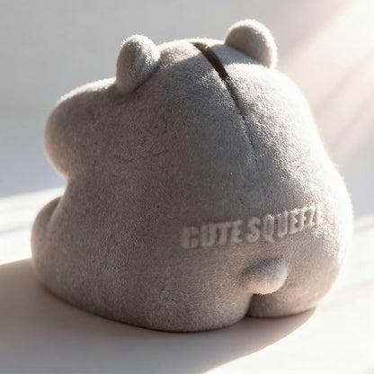 Handmade Taba Squishy Hamster Toy, Cute Squishy Hamster Fidget Toy, Realistic Hamster Toy, Soft Silicone Mochi Furry Toy, Stress Relief Gift for Adults & Kids, Sensory Anxiety Plushie (Gray)