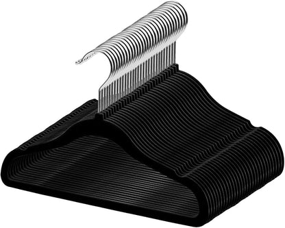 Kids Velvet Hangers, Velvet Baby Hangers Kids Felt Hangers Toddler Velvet Hangers (Black 30Pack)