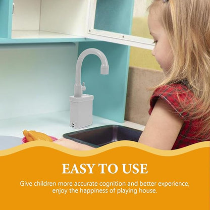 TOYANDONA 2pcs Kitchen Sink Faucet Kids Replacement for Pretend Play Sinks with Running Water Faucet Pretend Play Kitchen Toys Grey