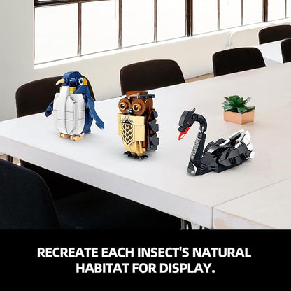 KAZI Birds Building Toy Set,Creative Building Toy Easter Basket Stuffers,Parrot,Owl,Penguin,Flamingo,Eagle,Bird Animal Toy Set,Party Favors,Prizes,Goodie Bags,Gift for Kids Ages 6 and up