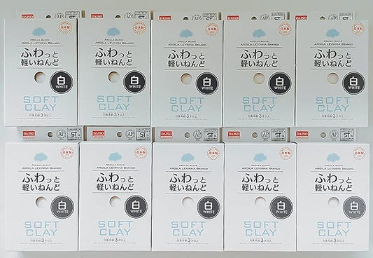Soft clay set pack of 10 (1, whtie)