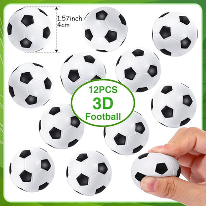 Aoriher 108 Pcs Soccer Party Favors Set Soccer Party Themed Goodie Bag Fillers Mini Soccer Balls Whistle Silicone Bracelet Tattoo Sticker Temporary Keychain for Sport Party Supplies