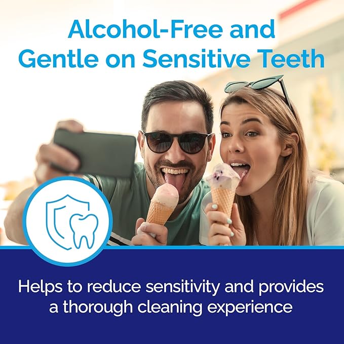 ioRinse Ready-to-Use (RTU) Mouthwash for Fresher Breath, Halitosis Relief, Alcohol-Free, Fluoride-Free and a Professional Clean, Original ioRinse RTU Mouth Wash, Zero Alcohol - Green Apple Flavor, 1L