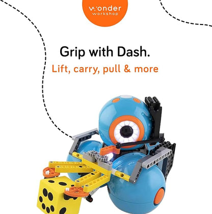 Wonder Workshop – Gripper Kit for Dash Robot for Kids 6+ – Free Programming Stem App – Visualize Your Code, Multicolor