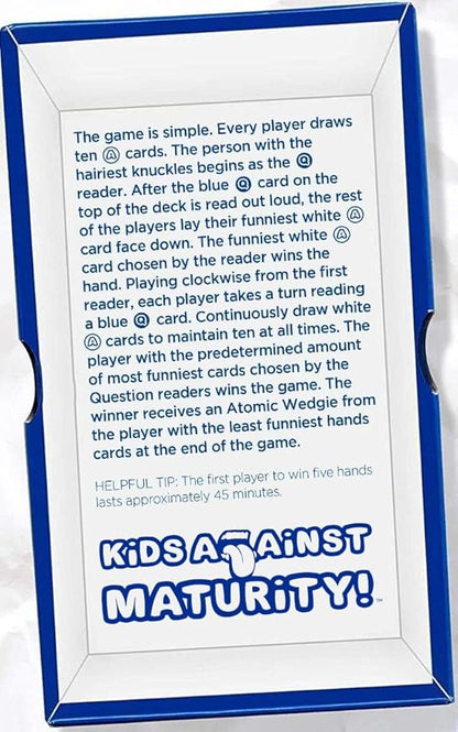 Kids Against Maturity: Card Game for Kids and Families, Super Fun Hilarious for Family Party Game Night