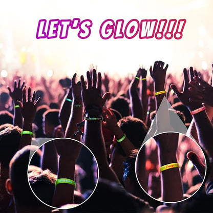 36 Packs Glow in The Dark Bracelets Neon Party Favors Wristband Silicone Glow Bracelets for Party Favors Glow in The Dark Party Supplies Carnival Wedding New Years Party Favors