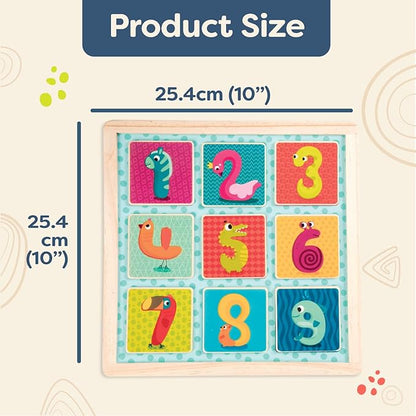 B. toys- Count n’ Doodle- Magnetic Number Puzzle – Wooden Puzzle – Chalkboard Side – 2-in-1 Puzzle & Drawing Board- 2 Years +