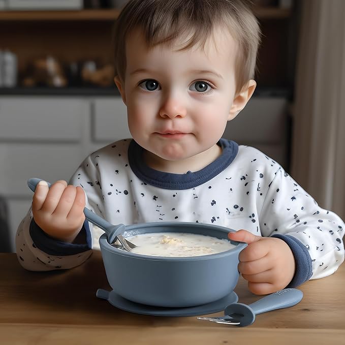 6 Pieces Toddler Utensils, Kids Safe Spoons and Forks, Children Silverware Set with Silicone Handle, 18/8 Stainless Steel, Food-grade Silicone，BPA Free - Dishwasher Safe