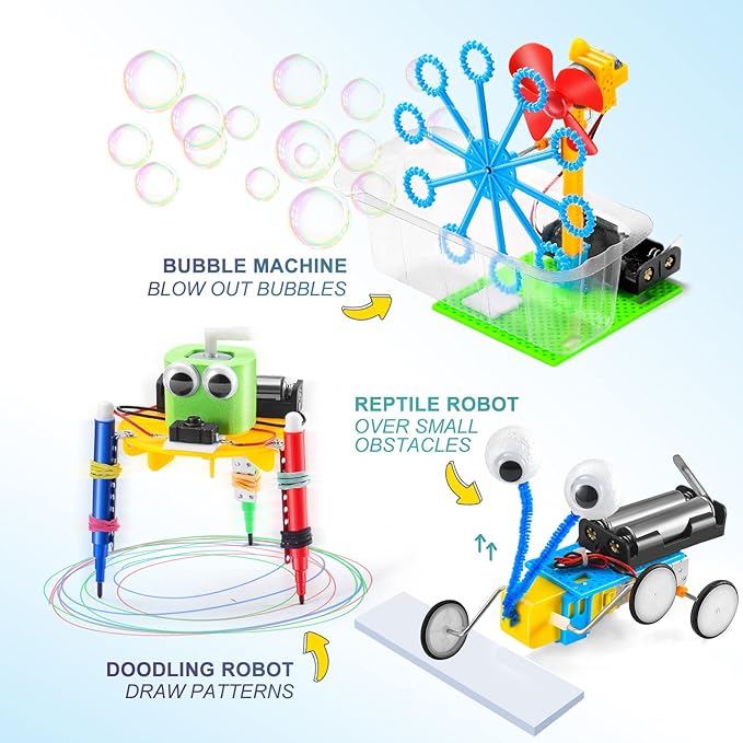 STEM Robotics Science Kits for Kids Age 8-12 8-10, STEM Toys for Boys Girls 6-8, Build Robot Building Kit Science Experiments Engineering Projects STEAM Activities Gifts 6 7 8 Year Old Boy Toys Crafts