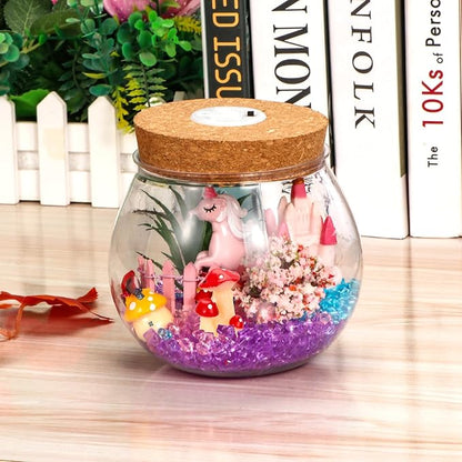 Atonofun Unicorn Terrarium Crafts Kit for Kids, LED Night Light Birthday Gift for Girls, Unicorn Toys for Girls, DIY Arts and Crafts Kit for Kids Girls Presents Ages 4 5 6 7 8-12 Year Old