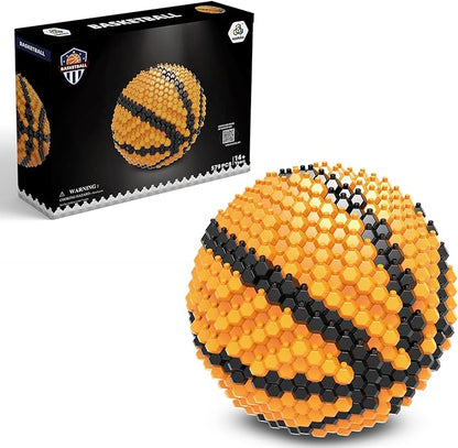 Basketball Building Block Set, Adults challenging STEM Block Decorations, Miniature 3D Educational Toys for Ages 14 and Above, (579 Pieces)