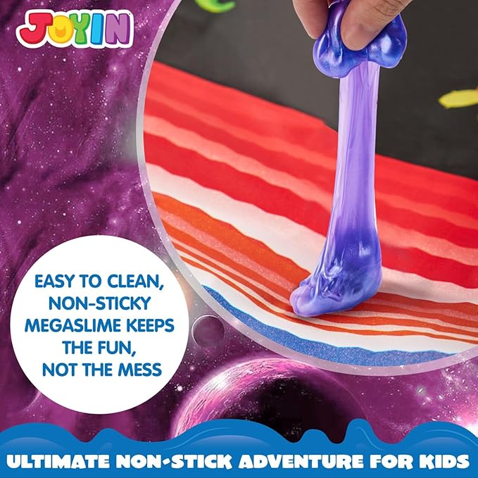 JOYIN Slime Party Favors, 24 Pack Pink Galaxy Slime Ball - Stretchy, Non-Sticky, Mess-Free, Stress Relief, and Safe for Girls and Boys - Classroom Reward, Party Supplies