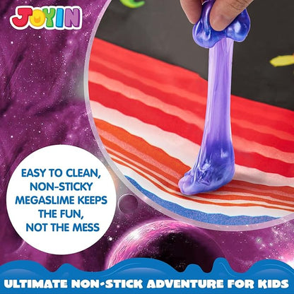 JOYIN Slime Party Favors, 24 Pack Pink Galaxy Slime Ball - Stretchy, Non-Sticky, Mess-Free, Stress Relief, and Safe for Girls and Boys - Classroom Reward, Party Supplies