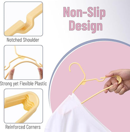 Mr. Pen- Kids Plastic Hangers, 10 Pack, Yellow Baby Hanger, Childrens Hangers for Clothes, Baby Hangers for Closet, Kids Hangers, Baby Clothes Hangers, Toddler Hangers, Kid Hangers, Hangers for Kids