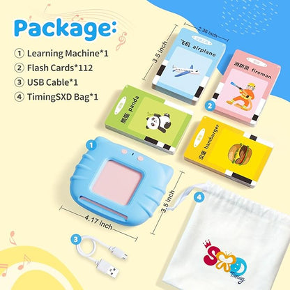 Chinese & English Bilingual Talking Flash Cards for Toddler/Beginning - Learning Educational Toy to Learn Chinese/English,Talking Flash Cards for Ages 2+