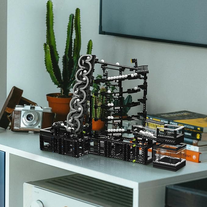 JMBricklayer Roller Coaster Building Set 70147, Marble Run Model Building Blocks Toys, 2066 Pcs Marble Maze STEM Toy Building Kit with Motor, Creative Gifts Toys for 14+ Teens & Adults