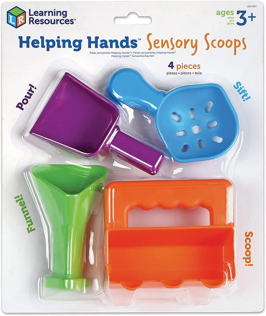 Learning Resources Helping Hands Sensory Scoops, Fine Motor Skills, Sensory Toys for Children, Sensory Toys for Toddlers, Kids Easter Basket Stuffers , Ages 3+,4 Pieces