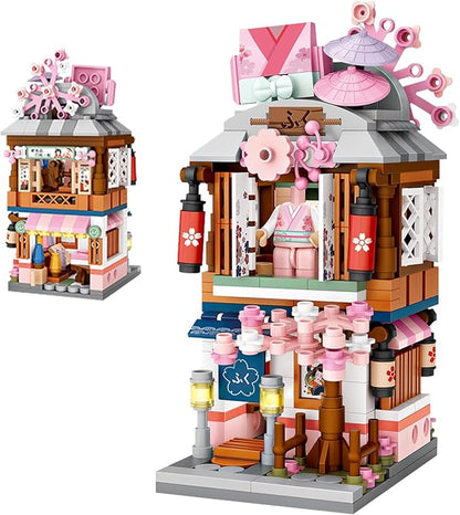 Japanese Street View Shop Bricks, Mini DIY Building Blocks Model MOC Construction Toy (Kimono Shop)
