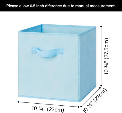GRANNY SAYS 11 Inch Cube Storage Bins, Colorful Cube Storage Organizer, Fabric Storage Bins, Storage Cubes for Shelves, Closet, Toy Storage Bins for Kids Room, Play Room, Colour, 8-Pack