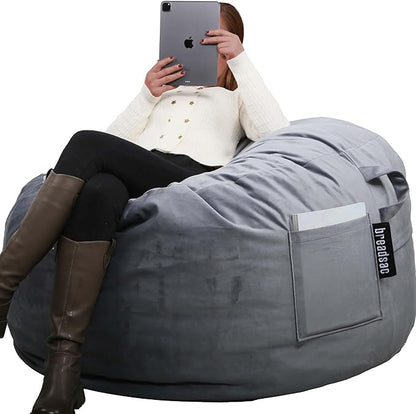 Bean Bag Chairs, Memory Foam Bean Bag Chair for Adults/Teens/Kids, High-Rebound Memory Foam Lazy Sofa Furniture for Living Room Bedroom College Dorm