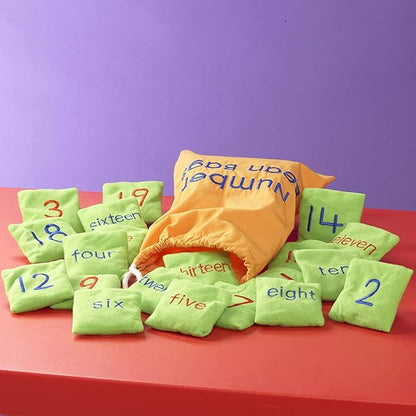 Educational Insights Number Beanbags, Learn Numbers, Toddler Learning Toy, Preschool Kindergarten Classroom Must Haves, Set of 20 Beanbags, Ages 3+