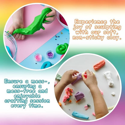 36 Color Air Dry Foam Clay for Sculpting and Cosplay Set - Ultralight, Soft, and Pliable Air Dry Modeling Clay Clay Foam - Safe and No Baking Required