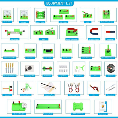 Sntieecr Science Magnetism Kit for Kids Age 8-16, Stem Science Experiment Discovery Circuit Board Kit for Students Learning