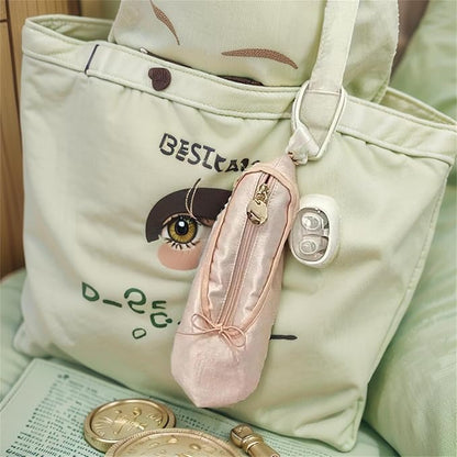 Ballet Dance Shoe Makeup Bag For Little Girls, Ballerina Slipper Makeup Pouch Bag, Ballet Pointe Shoes Gifts (Pink-B2)