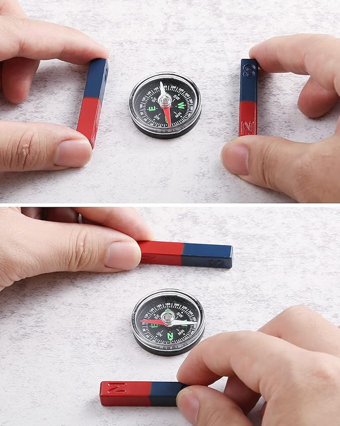 Labs Junior Science Magnet Set for Experiment Education Tools Physics Toys for Kids Icluding Bar/Ring/Horseshoe/Compass Magnets