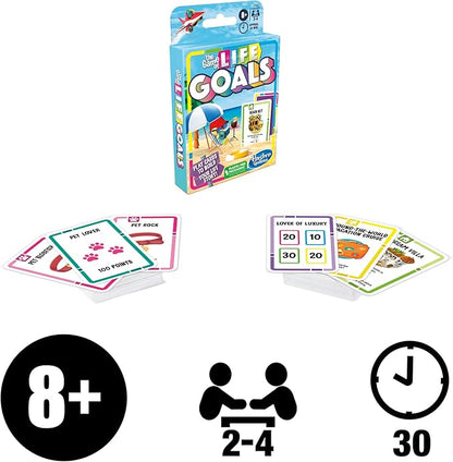 Hasbro The Game of Life Goals Card Game - Quick-Playing Family Game for 2-4 Players Ages 8 and Up