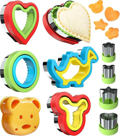 Sandwich Cutter and Sealer, Sandwich Cutter for Kids 5 PCS（BIG）, Decruster Sandwich Maker, Great for Lunchbox and Bento Box - Boys and Girls Kids