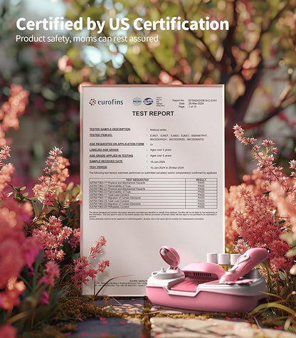 Geyiie Kids Nail Polish Set for Girls, Nail Salon Toys, Nail Decals for Nail Art for Little Girls, Kids Nail Kit with Storage Space, Fake Nails, Nail Dryer, Kids Makeup Kit as Party Favor Gifts