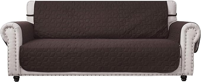 Ameritex Couch Sofa Slipcover 100% Waterproof Nonslip Quilted Furniture Protector Slipcover for Dogs, Children, Pets Sofa Slipcover Machine Washable (Chocolate, 78'')
