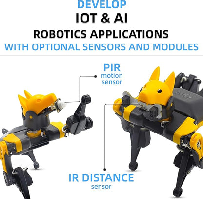 Robot Dog Bittle Robotics Kit (Construction) | Smart Robot Kit, Programmable Open Source, STEM & Robotics Education, App Control Intelligent Robot for Programmer, Developers, Geeks, & Students