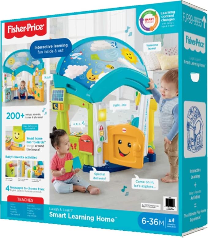 Fisher-Price Baby & Toddler Toy Laugh & Learn Smart Learning Home Playhouse with Lights Sounds & Activities for Infants Ages 6+ Months (Amazon Exclusive)