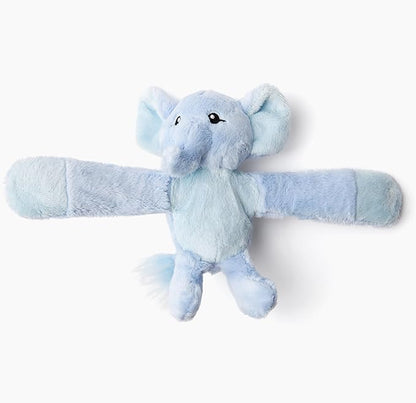 Hug Babies Cute Mini Plush Stuffed Animal Bracelet for Kids | Soft & Cuddly Portable Comfort Adorable On-The-Go Companion for Travel School & Adventures Ages 2+ (Emory The Elephant)