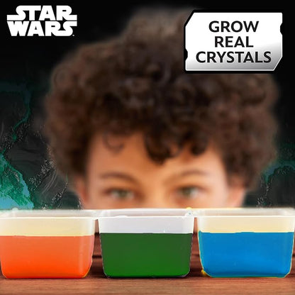 STAR WARS Glowing Crystals, Crystal Growing Kit with Light Up Display Stand, Grow 3 Colorful Crystals, Star Wars Toys, Gift for 8 Year Old Boy, Star Wars Merch, Star Wars Toys for Boys Age 8-12