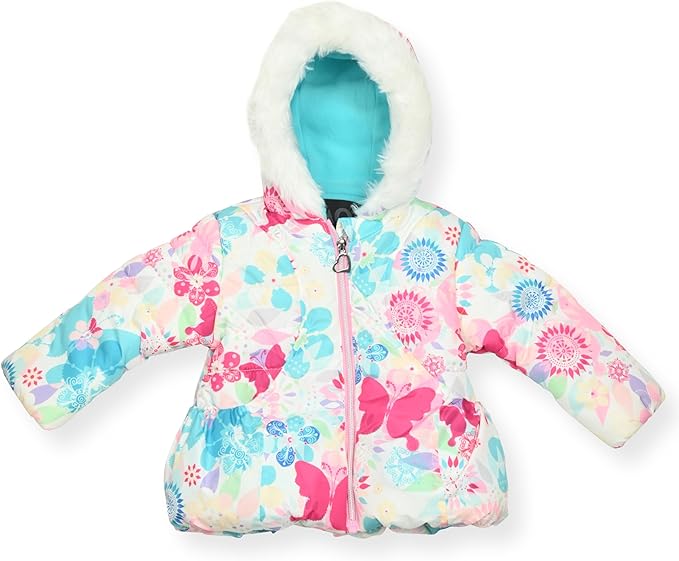 Arctic Quest Little Girls Bib Snow Pants and Ski Jacket Water-Resistant Snowsuit For Kids Winter Jacket For Girls