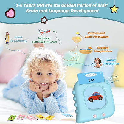 Talking Flash Cards for Toddlers 1-3, ABC Learning Toddler Toys with 384 Sight Words, Autism Sensory Toys for Autistic Children, Montessori Toys Pocket Speech Educational Learning Interactive