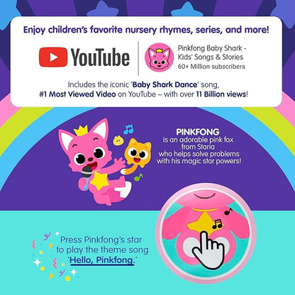Pinkfong Singing Plush Toy - Interactive Musical Stuffed Animal, Sound Feature - Toddler, Infant