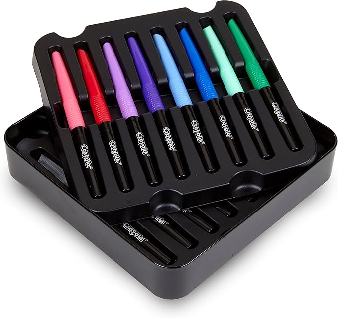 Crayola Blending Marker Kit with Decorative Case, 14 Vibrant Colors & 2 Colorless Blending Markers