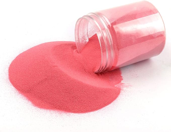 Shiny Stone Colorful Sand,Rainbow Sand,Art Sand,Colored Sand,Craft Sand,Decorative Wedding Vibrant Sand, 250g/0.55lbs/8.81oz for Kids Creativity Wedding Succulent Terrarium Vase (Pink)