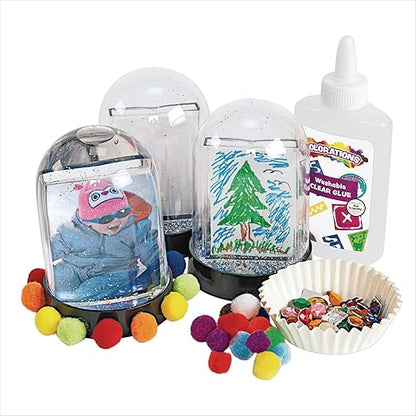 Colorations Create Your Own Snow Globe Kids Craft Kit, Set of 12, Create a Keepsake, Ideal Mothers Day or Fathers Day Gift, Birthday or Holiday, Can Be Personalized & Individually Designed