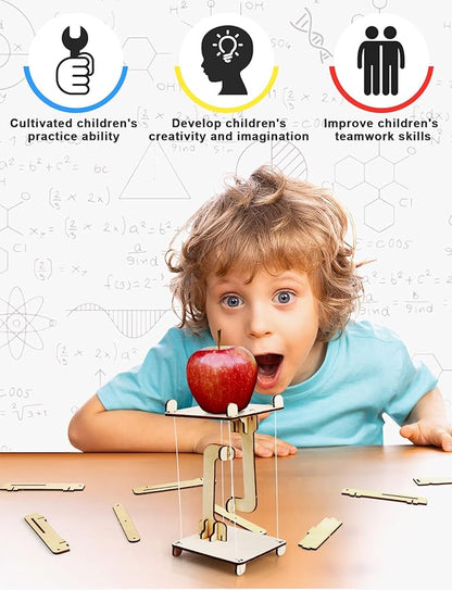 Poraxy 6 in 1 STEM Kits for Kids Age 8-10, Science Building Educational Experiment Projects 8-12, 3D Wooden Puzzles Crafts, Toys for Age 8-13, Gifts for Boys and Girls 6 7 8 9 10 11 12 13 Years Old