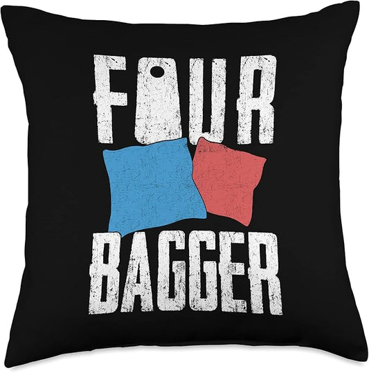 Cornhole Gifts for Men, Women & Kids Funny Bean Bags Cornhole Player Throw Pillow, 18x18, Multicolor