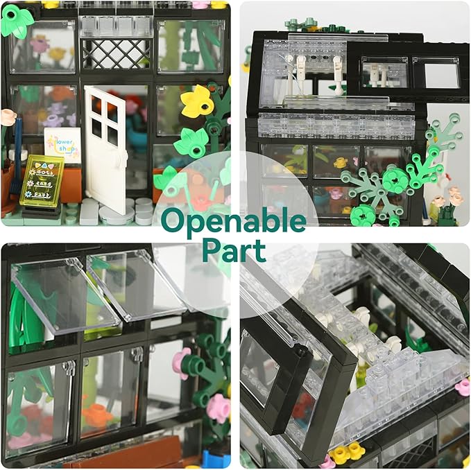 QLT QIAOLETONG Flower House Building Set, Compatible with Lego Flower House Create Elegance and Warmth Environment, with Beautiful Gift Box Toys for Boys Girls 6-12 and Building Lover (579 Pcs)