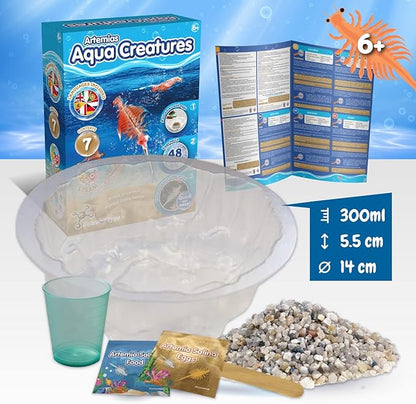 Science4you Artemias Aqua Creatures (Triops Family) - Aquatic Dragons Kit for Kids, Sea Creatures Aquarium + Aqua Monkey Dragon Eggs Included, Ecosystem, Toy and Gift for Kids Age 6 7 8 9 10+