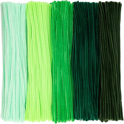 Caydo 500 Pieces Green Pipe Cleaners, Chenille Stems, Pipe Cleaner Crafts for DIY Art and Craft Projects Creative Gift Party Decorations