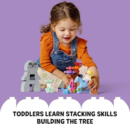 LEGO DUPLO Disney Elsa & Bruni in The Enchanted Forest Frozen Toy - Disney Princess Building Set for Toddlers with Elsa Minifigure - Gift Ideas for Preschool Girls & Boys, Ages 2+ - 10418