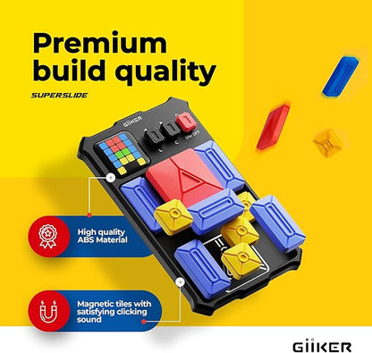 GiiKER Super Slide Puzzle Games, Original 500+ Challenges Brain Teaser Puzzle, Toys for Kids Teens, Travel Games Birthday Gifts Easter Basket Stuffers for Boys Girls, Activities for Road Trips